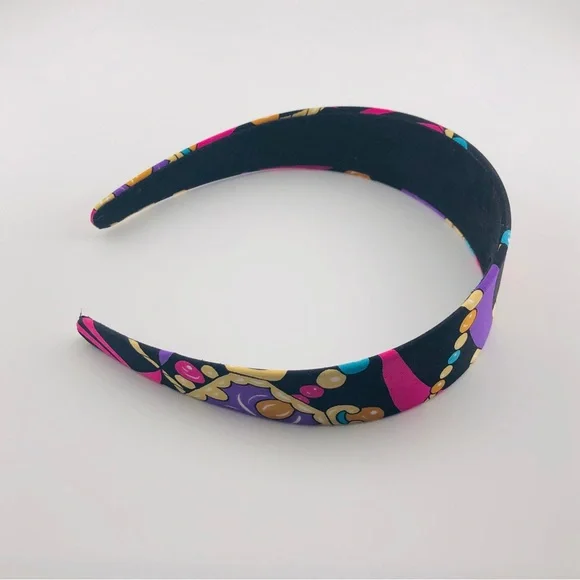 Silk Headband, New, Handmade - Colorful Ribbon Pattern - Picture 2 of 8